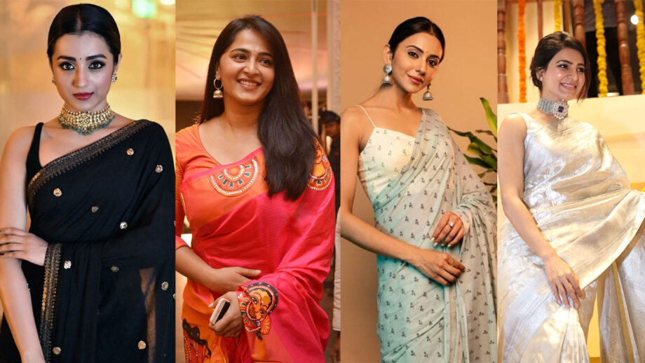Trisha Krishnan, Anushka Shetty, Rakul Preet Singh, Samantha Akkineni: These Tollywood Actresses' Saree Looks Are Excellent 8