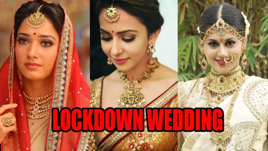 6 outfits of Tamannaah Bhatia, Rakul Preet Singh & Taapsee Pannu that are Oh-So-Perfect for a lockdown wedding 6