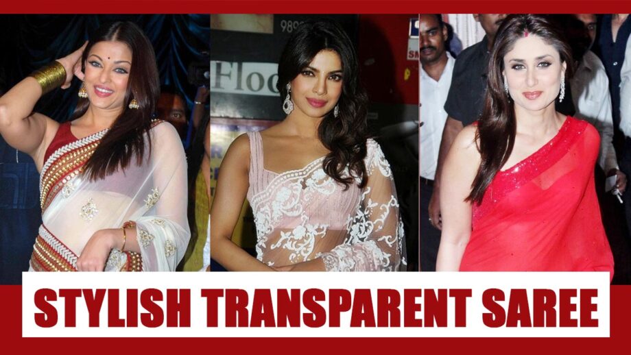 Aishwarya Rai Bachchan Vs Priyanka Chopra Vs Kareena Kapoor: Who looks the best in a stylish transparent saree? 3