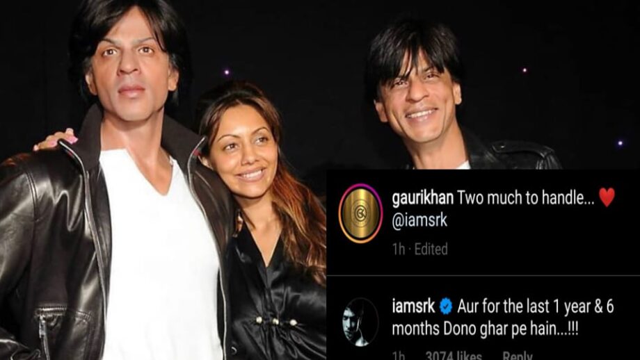 'Aur for the last 1 year 6 months, dono ghar pe hain' - Shah Rukh Khan's cheeky comment on Gauri Khan's is hilarious