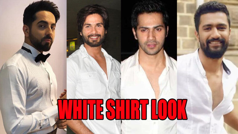 Ayushmann Khurrana, Shahid Kapoor, Varun Dhawan, Vicky Kaushal: Best Dressed In White Shirt