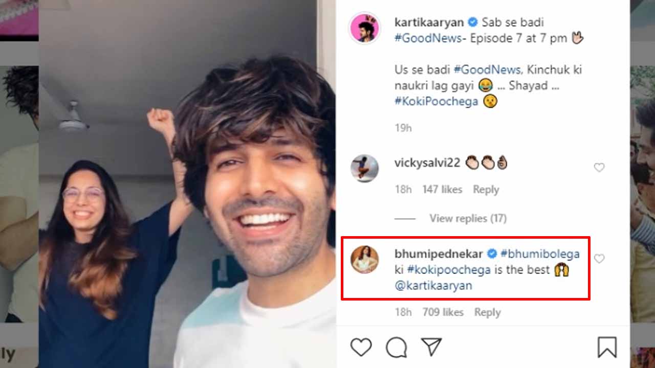 Bhumi Pednekar has THIS to say on Kartik Aaryan's latest funny video with sister