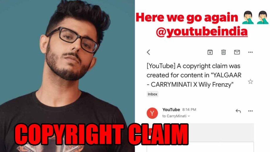 CarryMinati gets a copyright claim on Yalgaar video 1