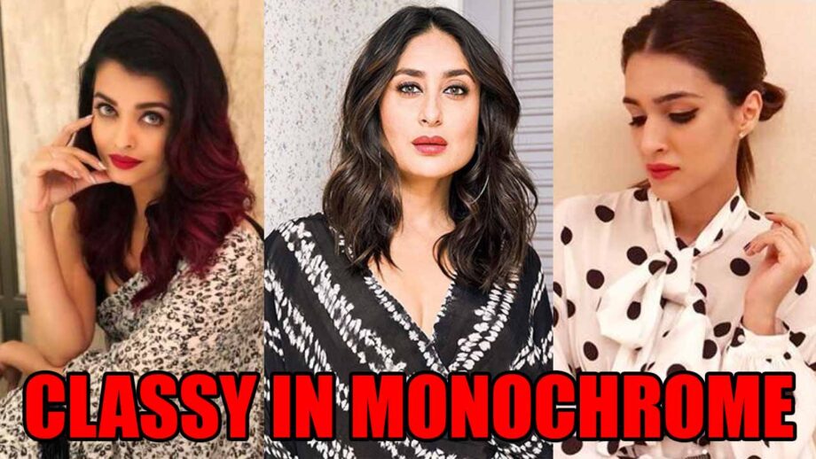 Check Out! Aishwarya Rai Bachchan, Kareena Kapoor And Kriti Sanon Looks Every Bit Classy in Monochrome Outfits 4