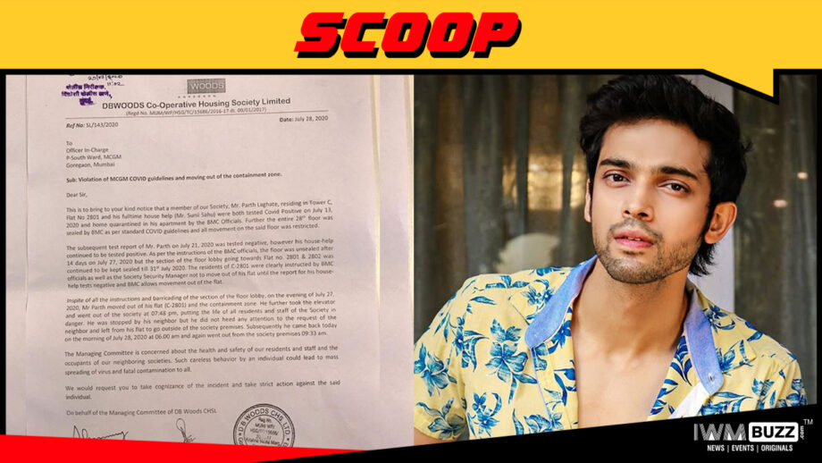 COVID 19 Scare: Complaint Against Parth Samthaan For Violating Rules 2