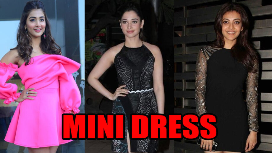 Dashing And Bold: Pooja Hegde, Tamannaah Bhatia, and Kajal Aggarwal's Bold Looks In Mini Dresses 3