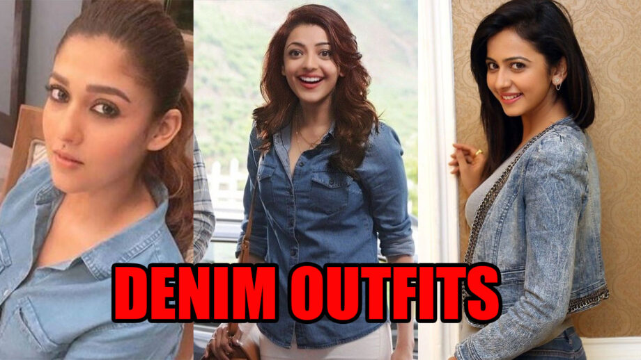 Denim Styles: Nayanthara, Kajal Aggarwal, and Rakul Preet Singh Totally Rocking The Denim Outfits 3