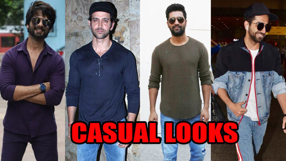 Get Rid Of Your Lockdown Boredom and Take A Trail Of These Casual Looks From Shahid Kapoor, Hrithik Roshan, Vicky Kaushal, and Ayushmann Khurrana