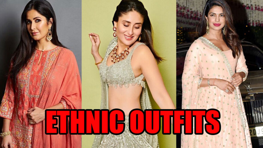 Gorgeous Ethnic Outfits From Katrina Kaif, Kareena Kapoor and Priyanka Chopra You Should Definitely Copy This Wedding Season!