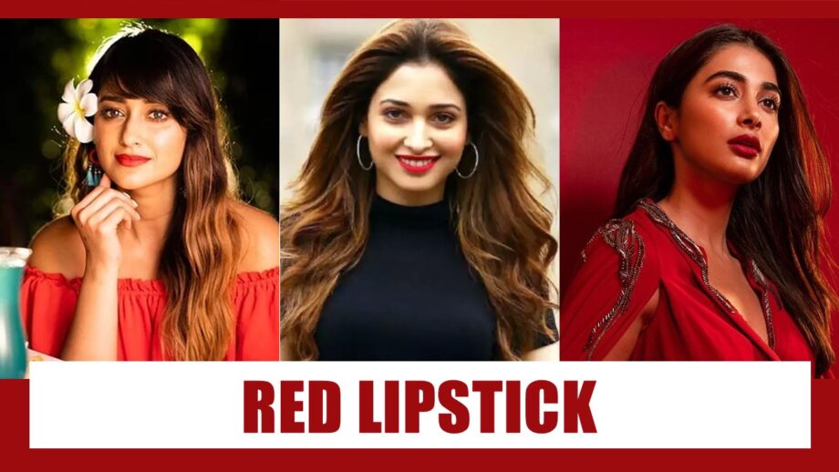 Ileana D'Cruz Vs Tamannaah Bhatia Vs Pooja Hegde: Stunning in red lipstick 3
