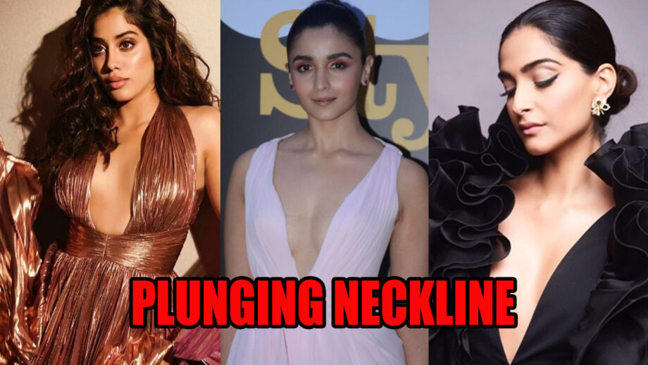Janhvi Kapoor VS Alia Bhatt VS Sonam Kapoor: Who Rocked The Plunging Neckline Outfits Better?