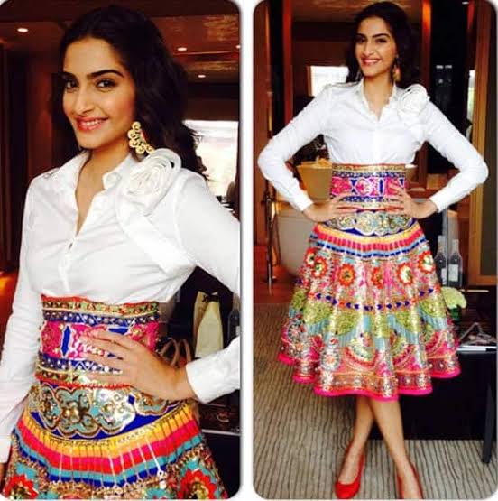 Kajol VS Sonam Kapoor In Manish Arora: Who Looks Stunning In Multicolored Indo-Western Skirt Look?