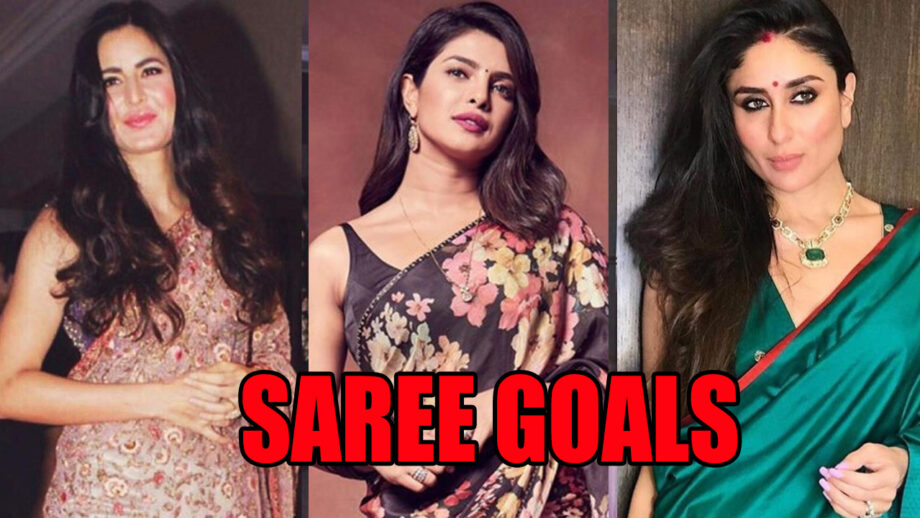 Katrina Kaif, Priyanka Chopra And Kareena Kapoor Saree Looks That Give Us Saree-Not-Sorry Goals!