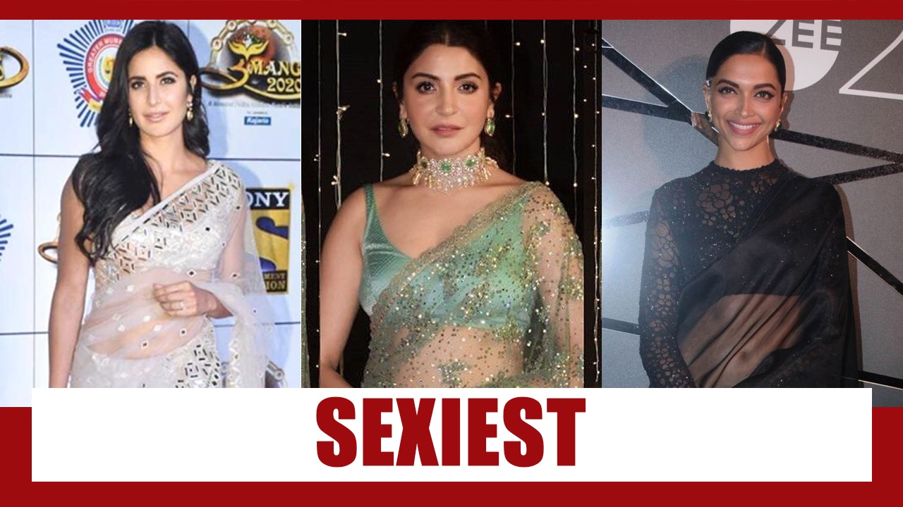 Katrina Kaif Vs Anushka Sharma Vs Deepika Padukone - Who looks the attractive in a transparent saree? 791104