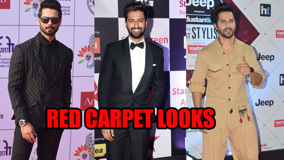 Make People Stare With These Red Carpet Looks From Shahid Kapoor, Vicky Kaushal, And Varun Dhawan 3