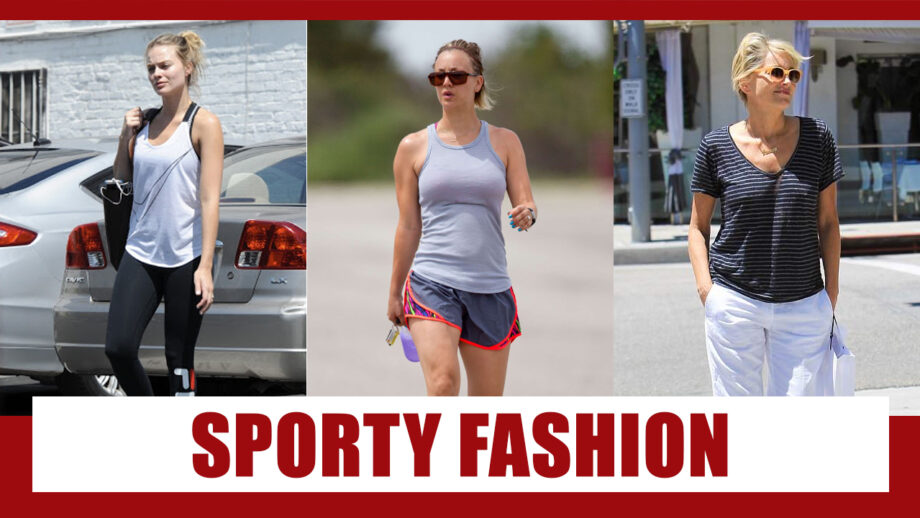 Margot Robbie, Kaley Cuoco And Sharon Stone’s Sporty Fashion Looks Are Too Hot To Handle