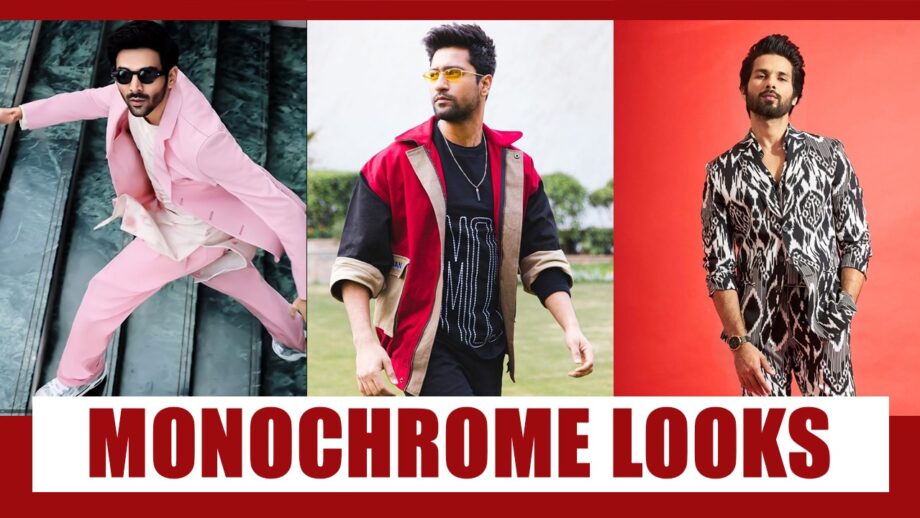 Monochromatic Looks Of Kartik Aaryan, Vicky Kaushal And Shahid Kapoor