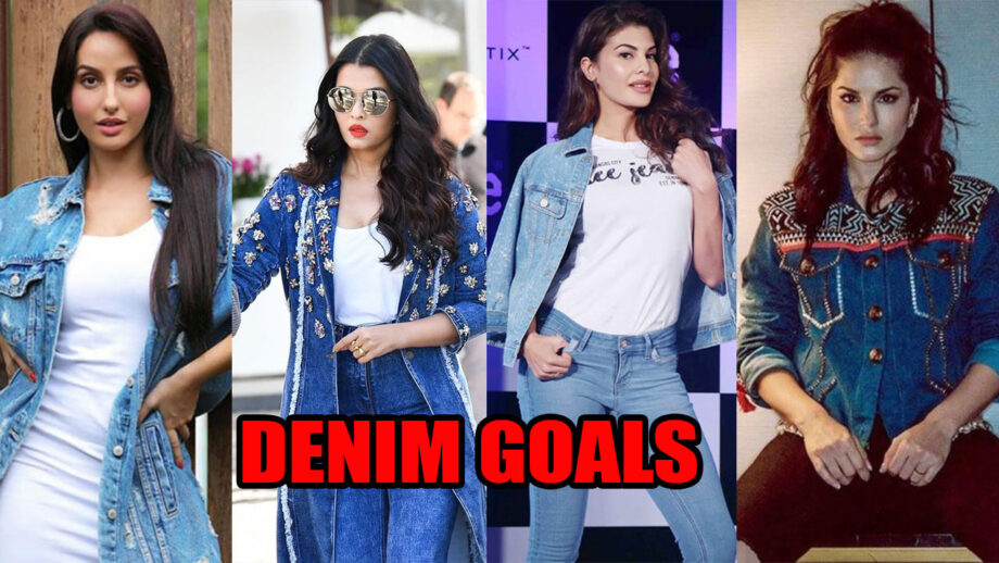 Nora Fatehi, Aishwarya Rai Bachchan, Jacqueline Fernandez, and Sunny Leone give us some serious denim goals