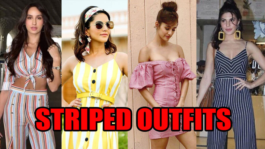 Nora Fatehi, Sunny Leone, Disha Patani and Jacqueline Fernandez's Striped Outfits Make Us Fall In Love! 4