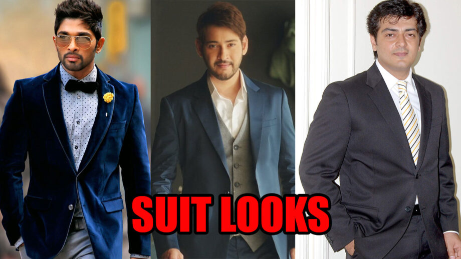 OMG! Mesmerizing Suit Looks From Allu Arjun, Mahesh Babu, and Ajith Kumar!