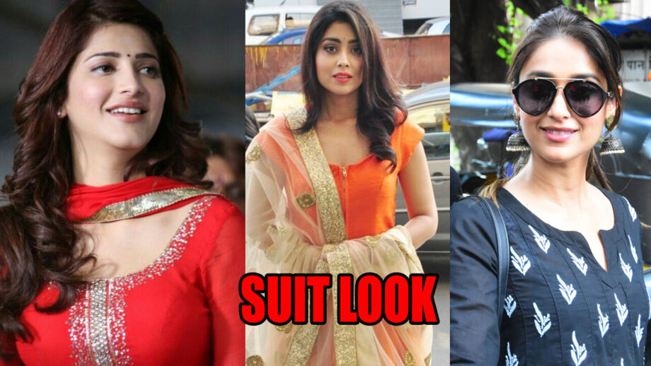 OMG! Mesmerizing Suit Looks From Shruti Haasan, Shriya Saran, and Ileana Dcruz!