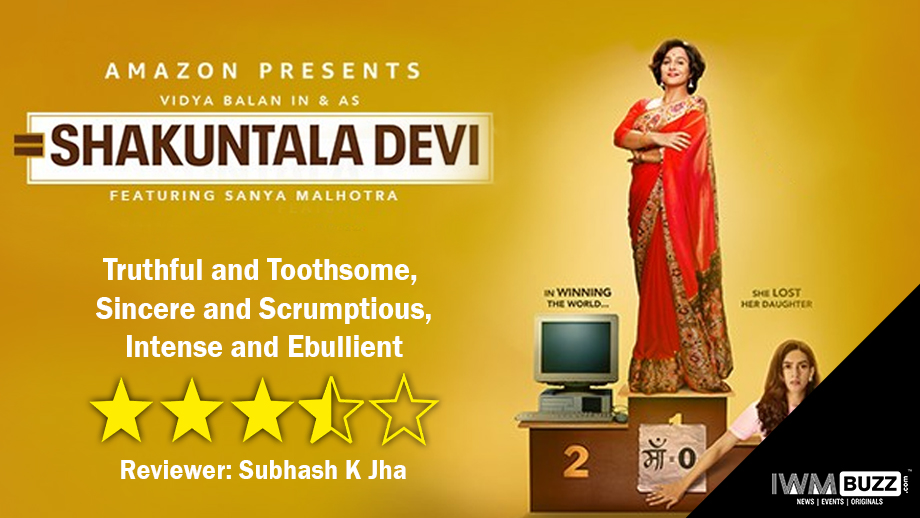 Review of Amazon Prime's Shakuntala Devi: Truthful and Toothsome, Sincere and Scrumptious, Intense and Ebullient