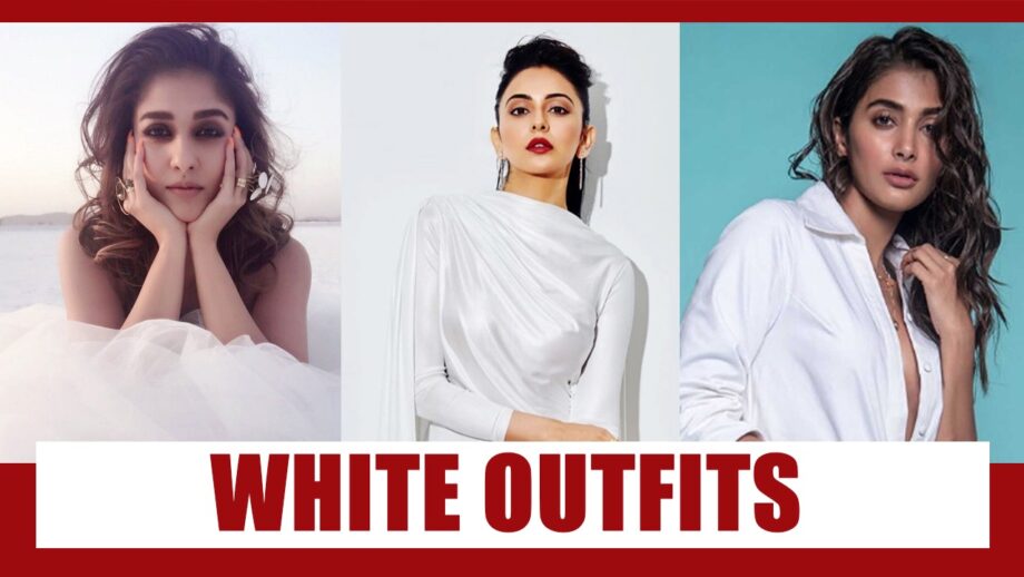 Shiny Whites: Tollywood  Queens Nayanthara, Rakul Preet Singh and Pooja Hegde Ruling Our Hearts With This White Outfits 3