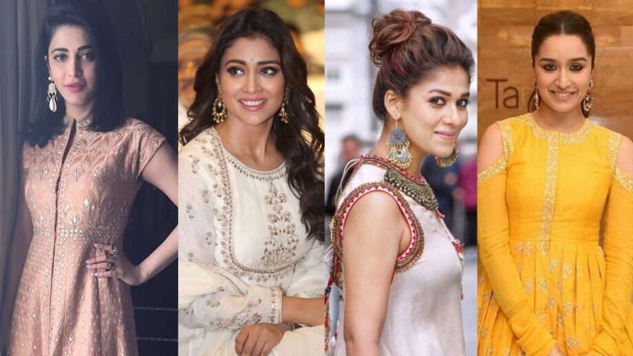 Shruti Haasan, Shriya Saran, Nayanthara & Shraddha Kapoor, who looks the most gorgeous in a designer salwar kameez? 4