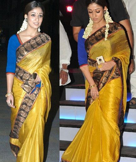 Steal The Style: Check These Shiny Sarees From Nayanthara, Sai Pallavi, and Keerthy Suresh - 0