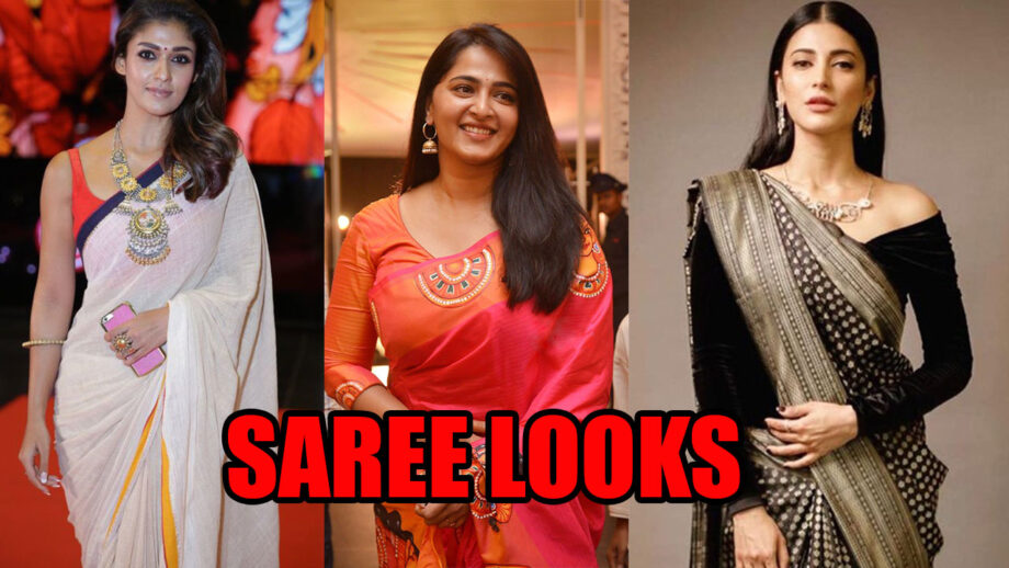 Steal These Saree Looks From Nayanthara, Anushka Shetty, Shruti Haasan And Be The Queen You Deserve To Be