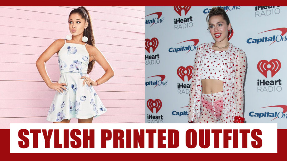 Take Cues From Ariana Grande And Miley Cyrus To Style Your Printed Outfits