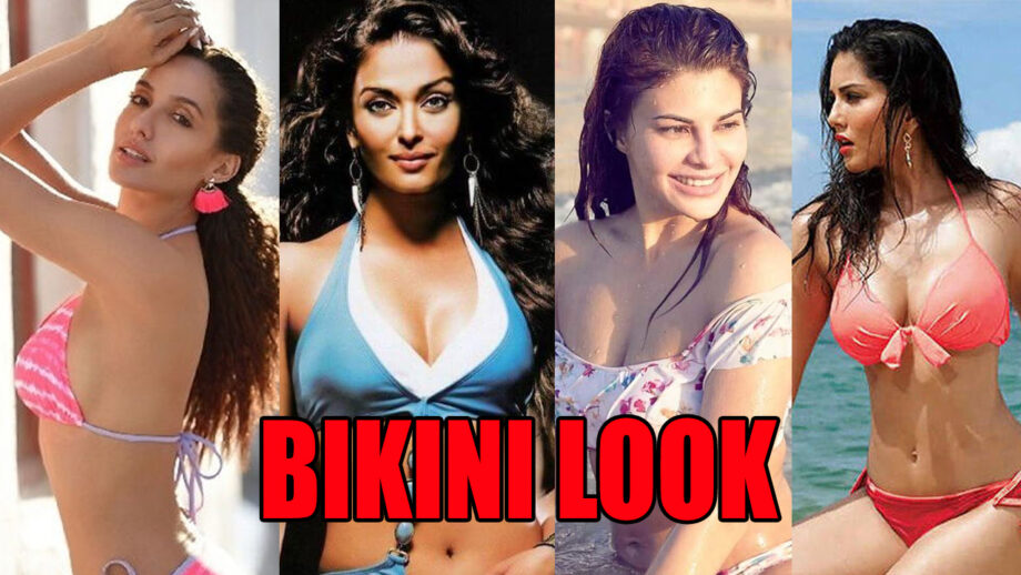 Temperature Raising Bikini Pictures of Nora Fatehi, Aishwarya Rai Bachchan, Jacqueline Fernandez, and Sunny Leone 4