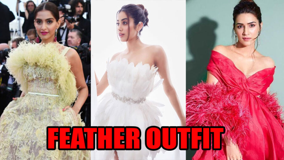 Times When Sonam Kapoor, Janhvi Kapoor, and Kriti Sanon Totally Slayed A Feather Outfit 8