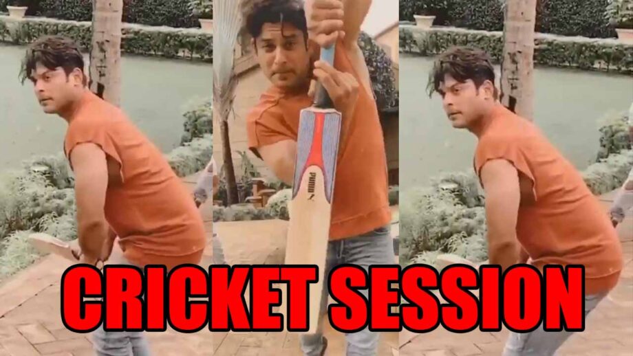 Watch now: Sidharth Shukla enjoys cricket session