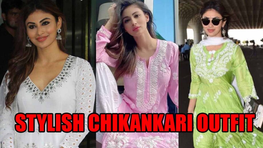 We Can't Get Over Mouni Roy's Stylish And Chic Chikankari Outfit Looks
