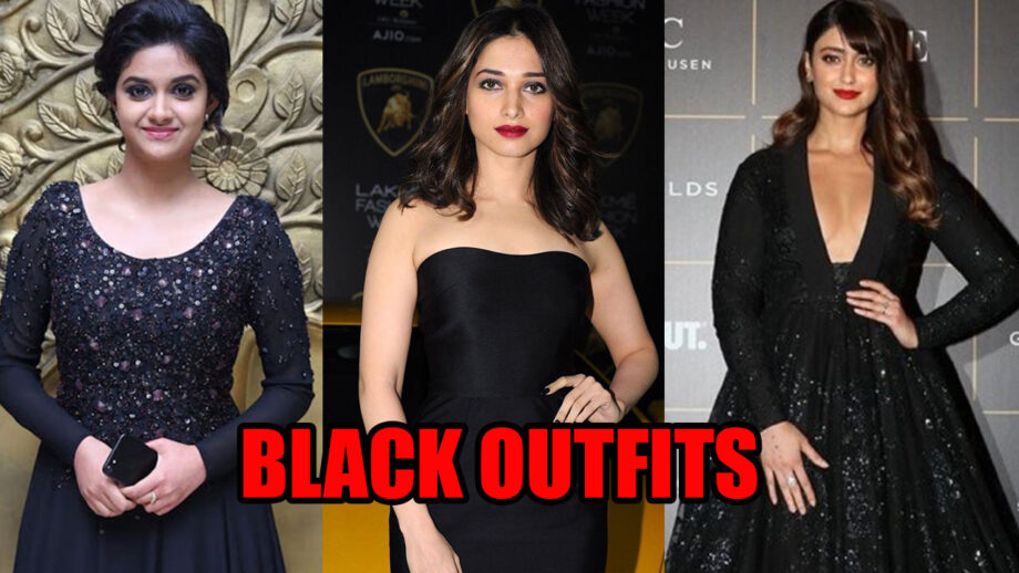 Women In Black: Slay Your Black Outfits Like Keerthy Suresh, Tamannaah Bhatia, and Ileana D'cruz 3
