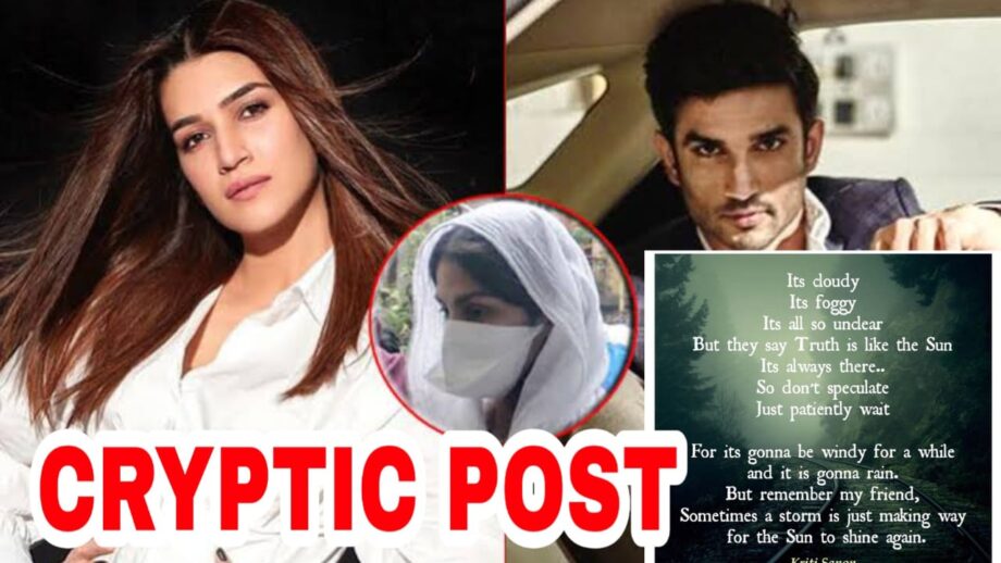 After Rhea Chakraborty’s grilling at ED, Kriti Sanon shares a cryptic post about ‘truth’ on social media