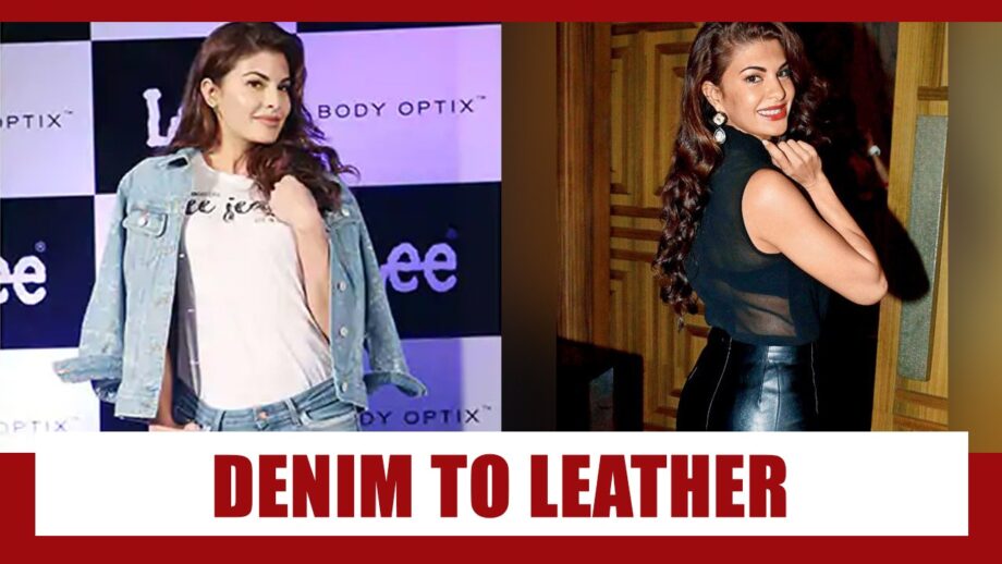 Denim To Leather Outfits: Jacqueline Fernandez’s Best Outfits for Your Wardrobe Collection