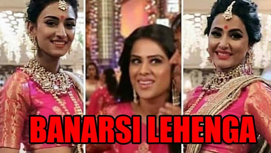 Fashion Faceoff: When Erica Fernandes, Nia Sharma And Hina Khan Wore Similar PINK Banarsi Lehenga