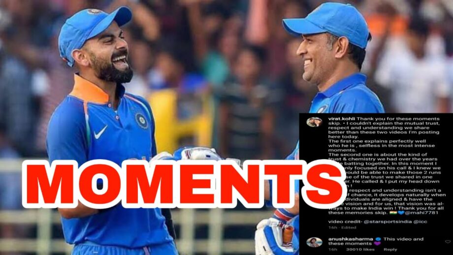 IN VIDEO: Virat Kohli shares two of his best batting memories with MS Dhoni, wifey Anushka Sharma comments