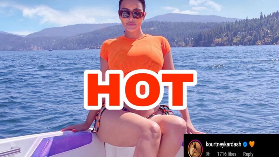 Kim Kardashian sets the internet on fire with her super hot photo, sister Kourtney Kardashian drops a heart emoji