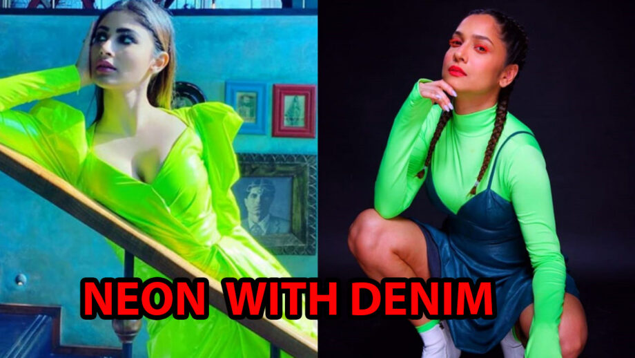 Mouni Roy To Ankita Lokhande: 5 Cool Ways To Style Your Neon With Denim Dress 1