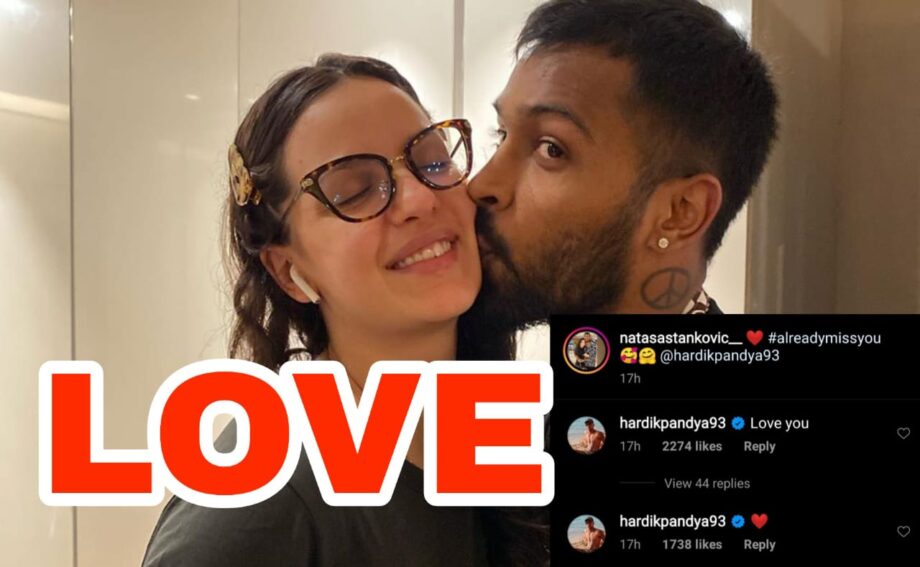 Natasa Stankovic gets a special kiss from Hardik Pandya in her latest Instagram photo, Hardik says, '❤️ Love you'
