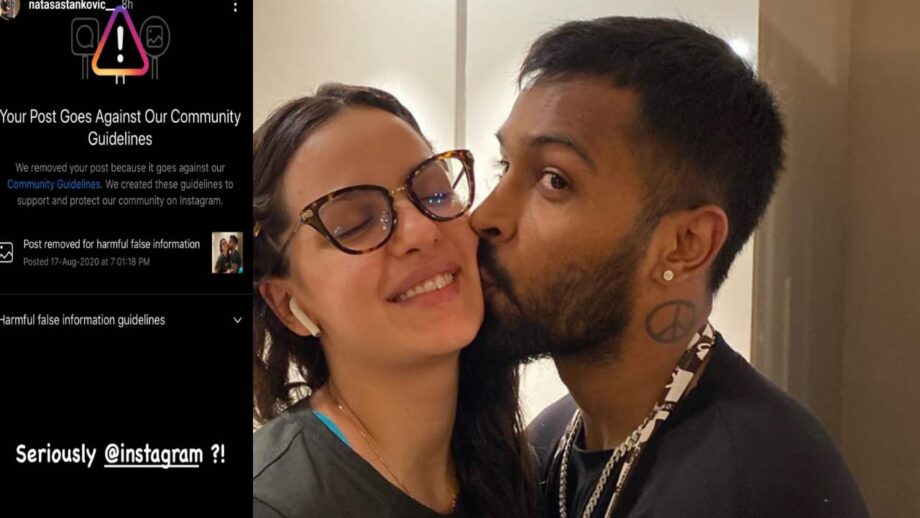 Natasa Stankovic shocked as Instagram deletes kissing photo with hubby Hardik Pandya 1