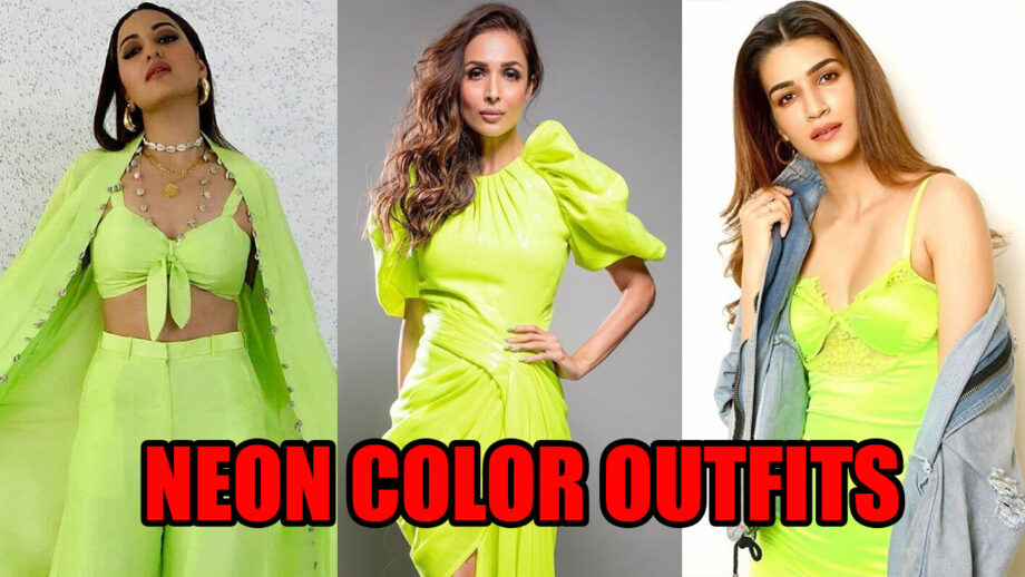 NEON Trend: Sonakshi Sinha Vs Malaika Arora VS Kriti Sanon: Who Wore Neon Color Better?