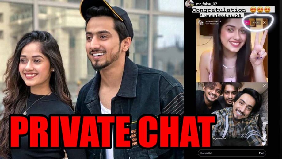 (Private Chat): Faisu's live video with Jannat Zubair goes viral