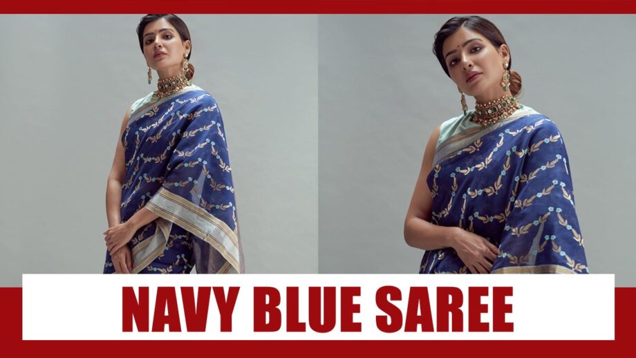 Samantha Akkineni's Handloom Navy Blue Saree Is A Must Have This Festive Season, Here's Why