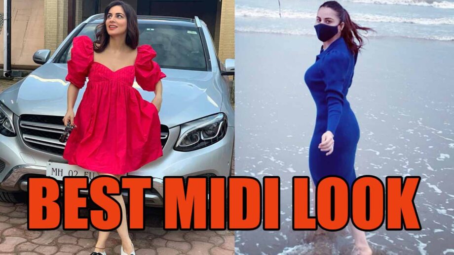 Shraddha Arya In RED Or BLUE: Pick Up Your Favourite Midi Look?