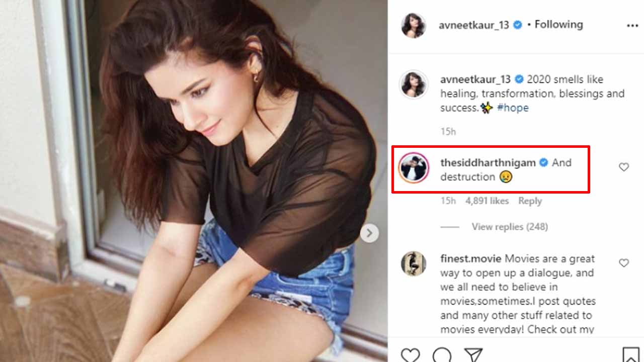 Siddharth Nigam's cryptic message on Avneet Kaur's post leave fans surprised