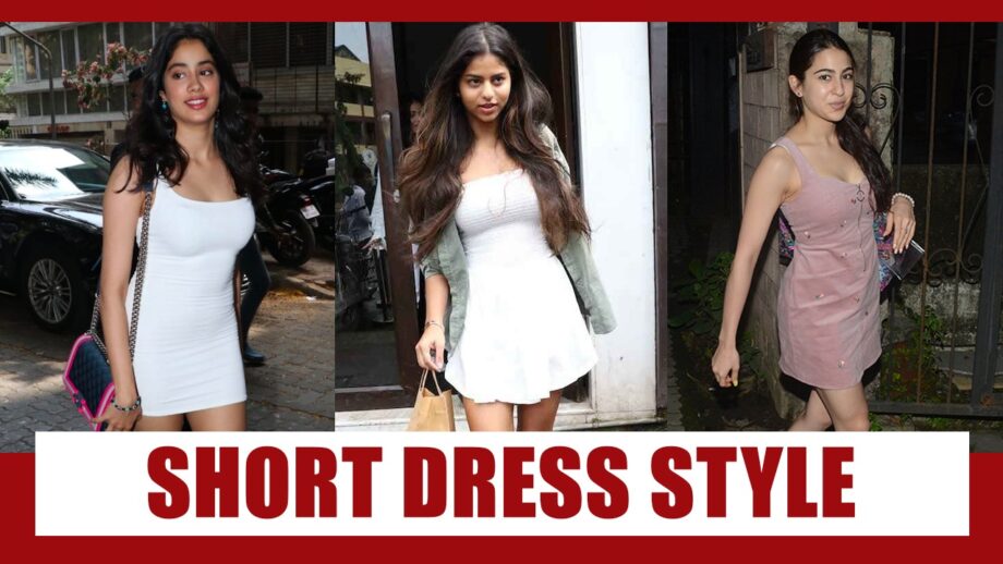 Take Short Dress Look Ideas From Janhvi Kapoor, Suhana Khan And Sara Ali Khan's Wardrobes